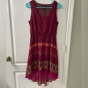 Mossimo Maroon High Low Dress with Elastic Waist - excellent preloved condition